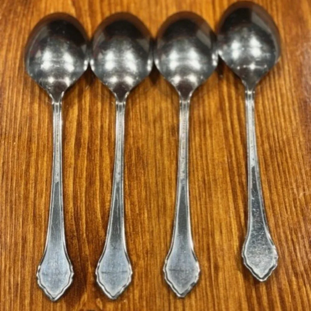 Oneida WM A Rogers Deluxe Tablespoons SUMMER MIST/AUTUMN GLOW Stainless Set Of 4